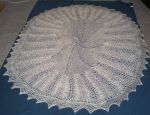 Hand knitted shawl